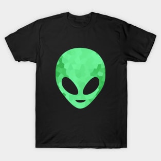 Green Alien Head T-Shirt